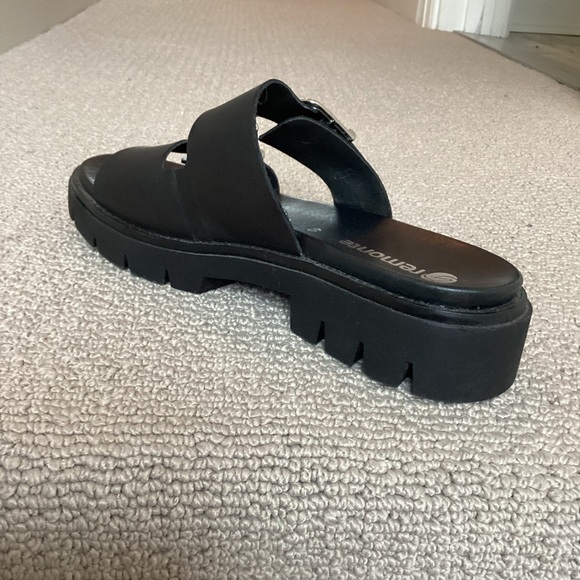 Remonte size 40 Black Leather Platform Sandals - Picture 8 of 8